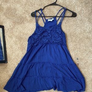 Blue flowy dress
